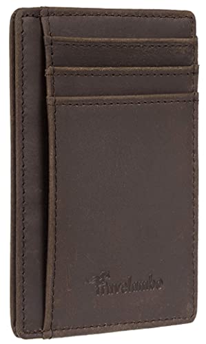 Travelambo Womens Multi Card Case Wallet & Front Pocket Minimalist Leather Slim Wallet #TOP5