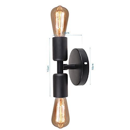 Aplique de pared 2 luces loft retro industrial para techos altos 5