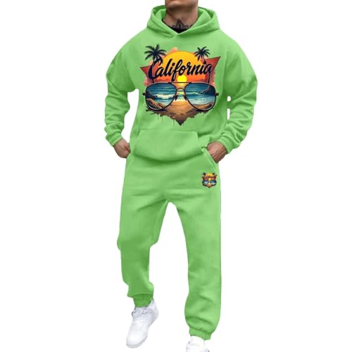Survêtement à capuche homme avec pantalon de jogging imprimé lettre décontracté