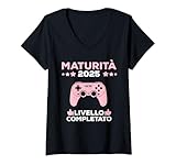 donna livello di maturità 2025 completato per la ragazza maglietta con collo a v