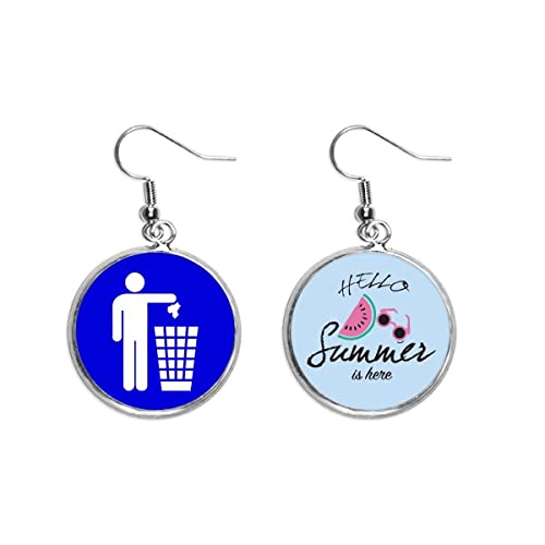 Pendientes de sandia de lobulo azul accesorio estival de estetica urbana