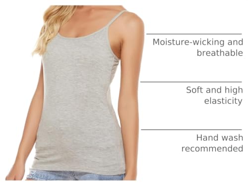 Image of BQTQ 5 Pcs Women's Camisole Tank Top Undershirt Spaghetti Strap Basic Camisoles