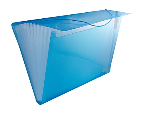 Pasta Sanfonada Duplicata 12 divisórias, CIS, Azul, 45.4809