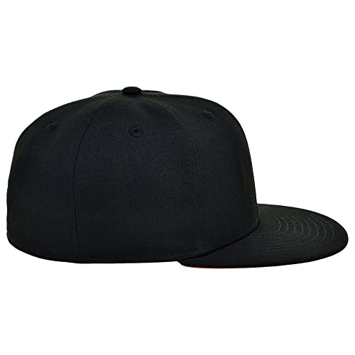 Image of Lids Blank Premium Full Court w /Colored Under Visor Fitted Cap