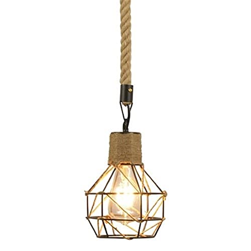 Lustre rétro en fer forgé anti-éblouissement pour salon chaleureux