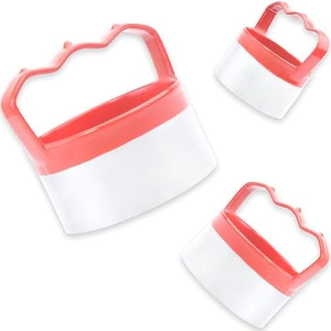 3-Piece Round Cookie Cutters Set With Handle 2.5", 3", 3.5", Stainless Steel Circle Biscuit Cutters for Baking Cover