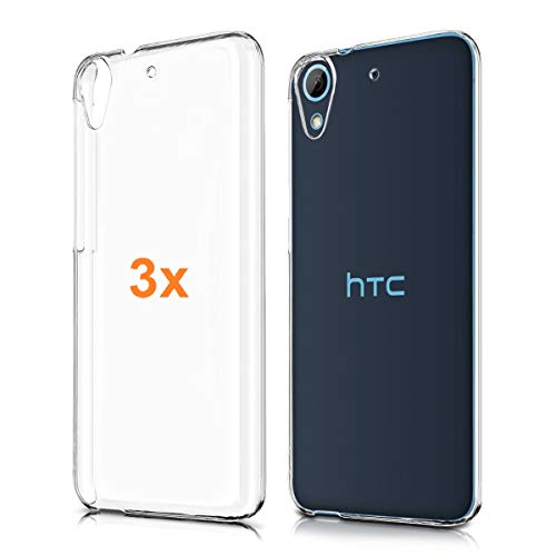 REY [Lot de 3] Coque pour HTC Desire 626, TPU Transparent en Silicone, Ultra Fine 0.33mm