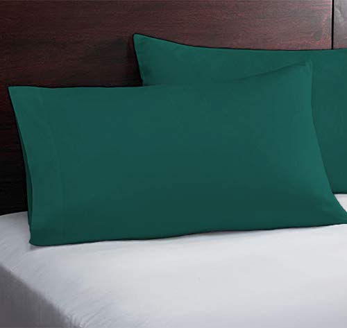 Image of YRM Bedding's - Egyptian Cotton Pillow Cases 400-TC Premium Hotel Quality 2 - Pcs Pillow Covers (17 inch x 27 inch) - Teal Color