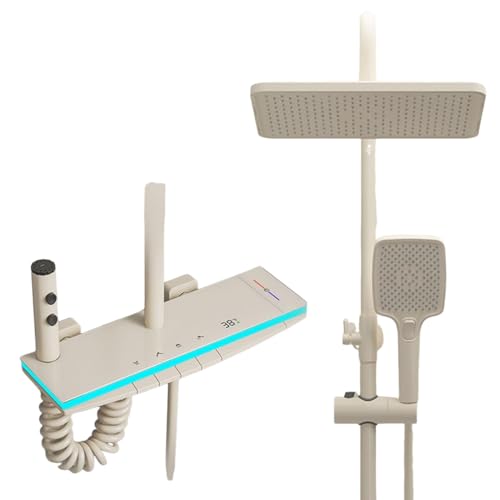 Ensembles de robinets de douche à effet pluie au design de luxe et touches piano - 2