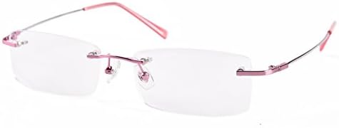 Agstum Titanium Alloy Rimless Blue Light Blocking Glasses for Men Women