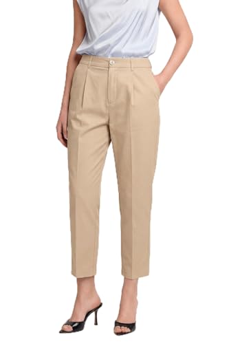 Pantalon à revers Kocca beige en taille 44 coupe premium