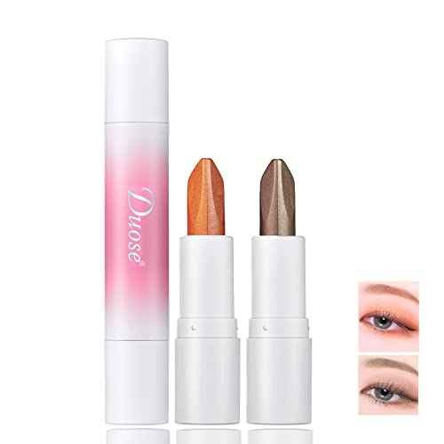 HIROCK Barra Sombra de Ojos 6 Colores Duales, Lápiz de Sombra de Ojos Brillante, Eyeshadow Stick Brillante de Larga Duración, Maquillaje de Sombra de Ojos Ahumado con Degradado Cremoso (03) Cover