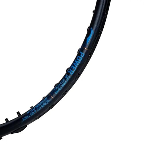 Image of Li-Ning AXForce 90 Unstrung Badminton Racquet - Storm Green | High Performance Carbon Fiber Racket | Head Heavy Power Frame for Advanced Players (Black /Gold /Orange, 5U6)