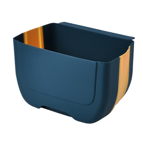NUOBESTY Cubo de Basura Colgante Plegable para Puerta de Armario Capacidad Grande Diseño Ahorra Espacio Color Azul y Amarillo Adecuado para Cocina y Hogar