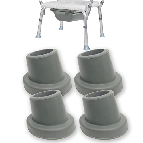Pie de Repuesto para Silla de bañera, Asiento de Inodoro para Ducha y Banco móvil, Tapa en ángulo Antideslizante, diámetro Interior de 1-1/8 Pulgadas, 4 Piezas