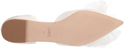 Badgley Mischka Women's Fergie Ballet Flat, Soft White Satin, 8.5 | Image 3