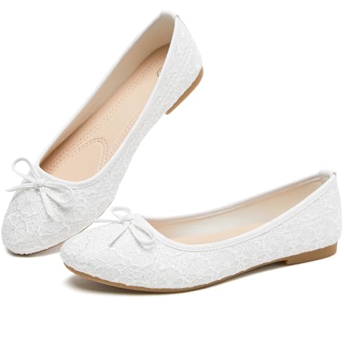 Womens Black Ballet Flats Shoes,Point Toe Shoes Comfortable Dressy,Slip On Casual Flats with Bow for Women