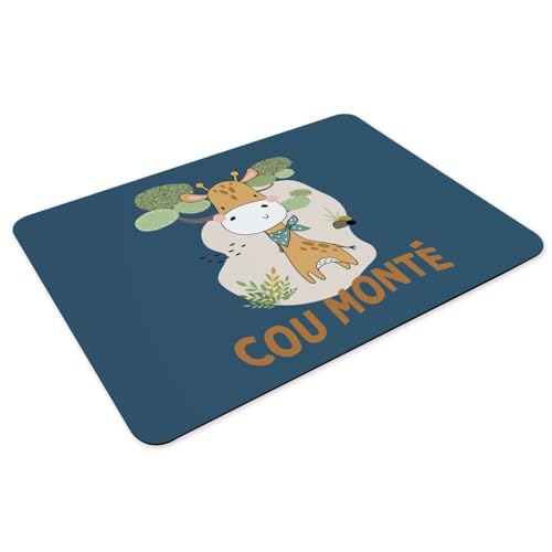 Sets de table caoutchouc antidérapants bleus grand format girafe - 3