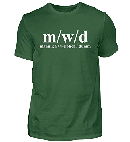 T-shirt pour homme coton imprimé Blödsinn haut vert bouteille taille M tail