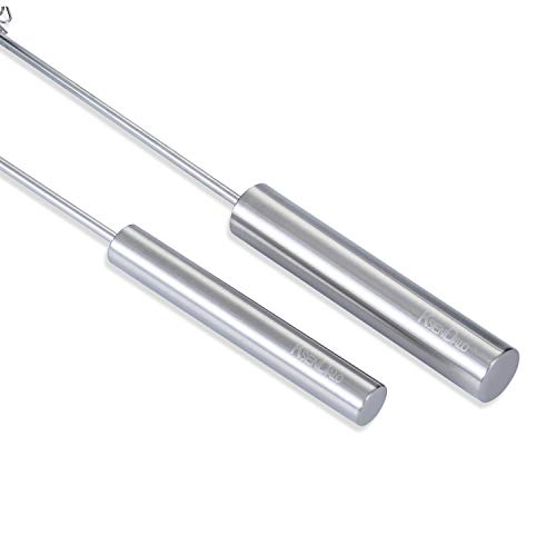 KSENDALO SUS304 Stainless Steel Whisk & Beater Set - Manual & Automatic Handheld Easy Semi-Auto Mixer for Cooking - 12 & 14inch Frother Spinner, Mixer & Stirrer for Eggs, Hand, and Milk