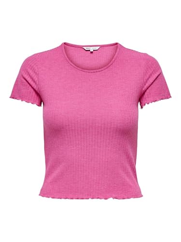ONLY Onlemma S/S Short Top Noos Jrs Camiseta, Mujer, Fucsia Y Morado, XS