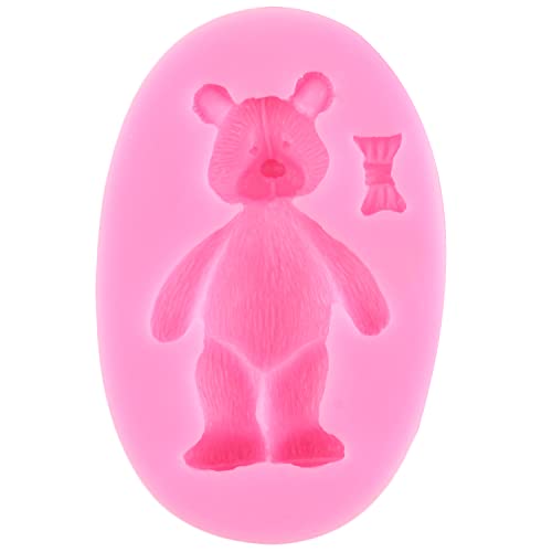 Rfghac Bear Silicone Fondant Mold Teddy Bear Chocolate Molds For Baby Shower Party Cake Decorating Candy Gum Paste Polymer Clay Cupcake Topper Set Of 4 #TOP5