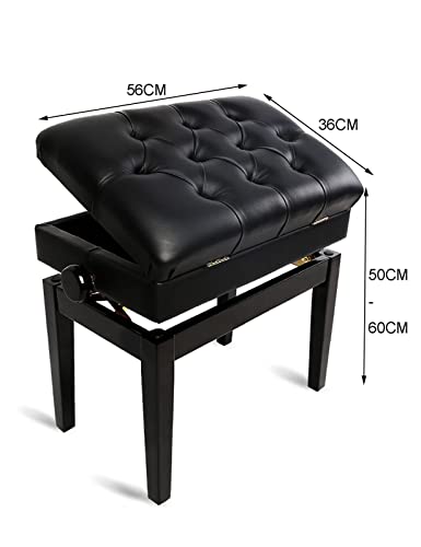 TEmkin Banc de Piano réglable en Hauteur, Tabouret de Piano Solo avec de Beaux Pieds Droits, 56 x 36 x 50-60 cm - Les Beatles, Paul McCartney, John Lennon, RIngo Starr, George Harrison TEmkin Banc de Piano réglable en Hauteur, Tabouret de Piano Solo avec de Beaux Pieds Droits, 56 x 36 x 50-60 cm – Image 3