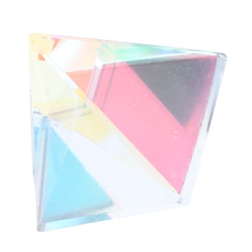 Cabilock Vibrant Catcher Prism Glass Optical Pyramid Decorative for Home School Unique for Boys and Girls