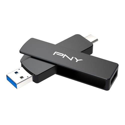 PNY 512GB Duo Link V3 USB 3.2 Gen 2 Type-C & Type-A OTG Flash Drive Extreme Speeds Read/Write 1000/800MB/s External Mobile Storage Compatible with Smartphone/Tablet/Laptops/Desktops