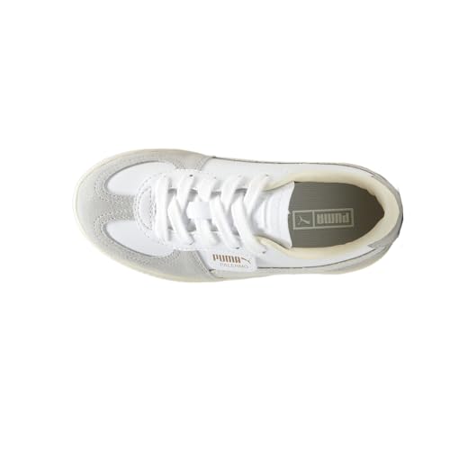 PUMA Kids Boys Palermo Leather Lace Up Sneakers Shoes Casual - Grey, White - Size 2.5 M4