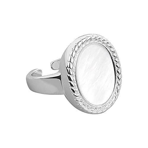 Yowablo Ring Ehering verstellbarer Ring silbrig Ton Frauen Mädchen Liebhaber Geschenke O Ringe Gummi Cover