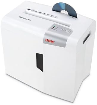 HSM shredstar S10 Strip-Cut Shredder with CD Slot, 10 Sheet, 4.8 Gallon Capacity, White, HSM1042w