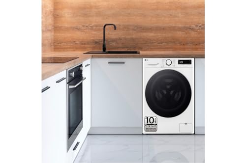 LG F4DR6009A1W Intelligenter Wäschetrockner AI Direct Drive TM, Turbowash 360°, 9/6 kg, 1400 U/min, 10% effizienter als A (Waschen) / D (Trocknen), Serie 600, Weiß