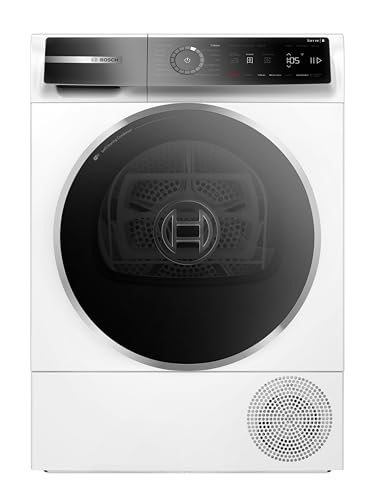Bosch WQB246C0IT Serie 8 Asciugatrice smart a pompa di calore, 9 kg, Classe energetica C, Condensatore autopulente, Programmai brevi, riduce le pieghe, Bianco, 60 Cm