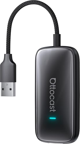 OTTOCAST Play2Video Ultra – Wireless CarPlay & Android Auto Adapter with YouTube, Netflix, Spotify, IPTV | 5GHz WiFi, Auto Connect, No Delay | Compatible with OEM Wired CarPlay