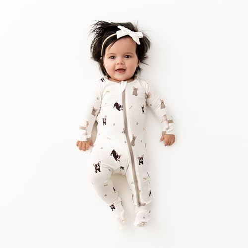 Image of Bamboo Little Soft Baby Footie Pajamas, Baby Clothes, Newborn Sleepers, 95% Viscose and 5% Spandex, 0-24 Months