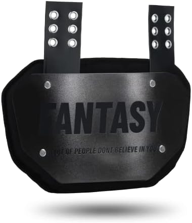 QWOS Sports Football Back Plate - Rear Protector Lower Back Pads for Adults Football Players - Senior Grey