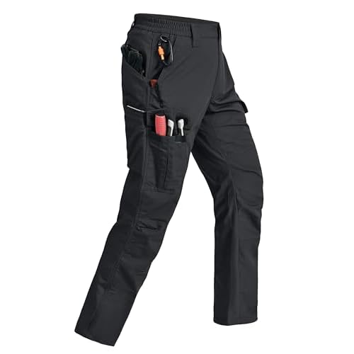 Mens Cargo Pants Ripstop Water Resistant Breathable Tactical Hiking Pants with 7 Pockets