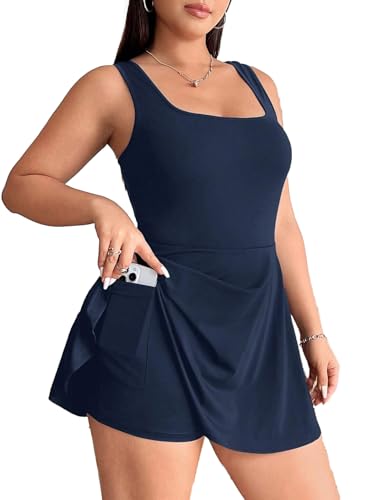 Image of Women's Play Dress, Short Sleeve Mini Skirt with Pockets, Black, Size XL