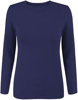 بلوزة بيسيك بأكمام طويلة للنساء من وايت جولد