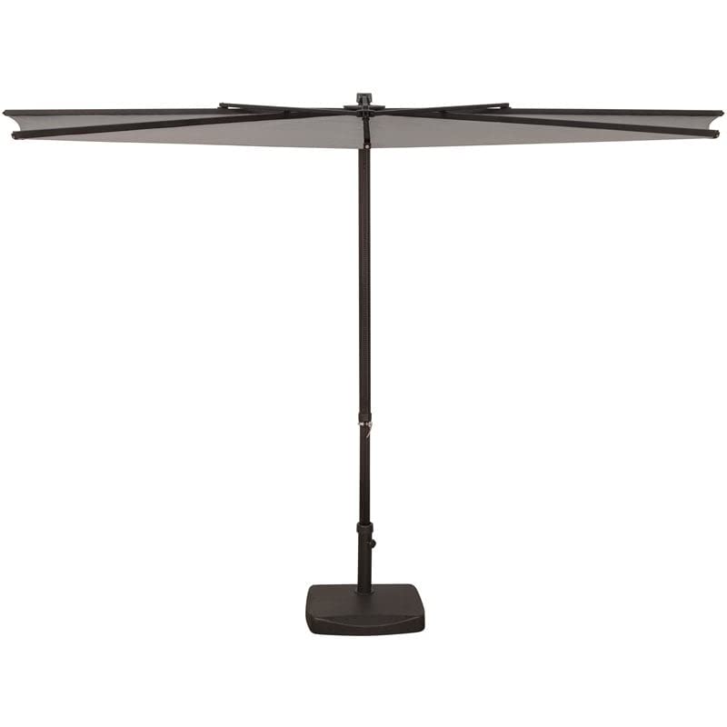 SimplyShade Amelia Modern Polyester Half Umbrella in Bronze/Stone