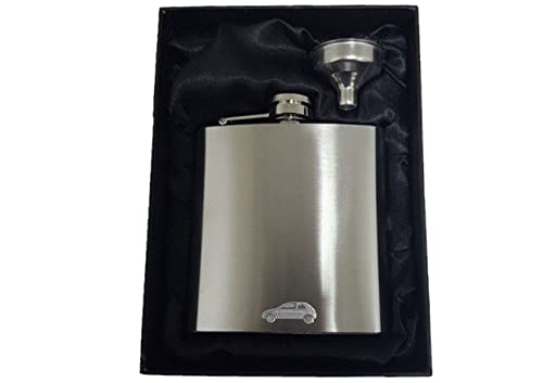 Flasque poche acier inoxydable effet étain voiture 177ml