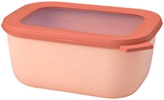 Mepal  Multi Bowl Cirqula Rectangular  Food Storage Container with Lid - Suitable as Airtight Storage Box for the Fridge & Freezer, Microwave Container & Servable Dish  750 ml  Nordic Black