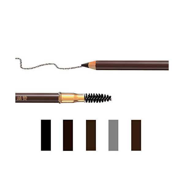 1pcs Eyebrow Pencil Longlasting Waterproof Durable Liner Eyebrow 5 Colors to Choose (2# Dark Brown)