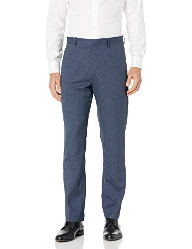 Perry Ellis Men's Non Iron Textured Dress Pant, Star Sapphire, 36W X 32L
