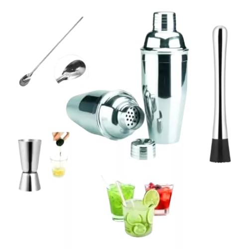 Kit Barman Bar Caipirinha Profissional Coqueteleira 750ml Drink