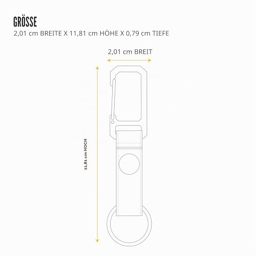Carhartt Schlüsselhalter, langlebiger Schlüsselanhänger mit selbstschließendem Clip, Nylon, Ente braun, Einheitsgröße, CHKYCHN1, Nylonente (Carhartt Brown)