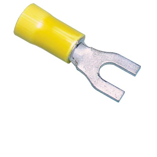 Spade Terminal Vinyl Insulated #8 Yellow 12-10 Gauge-100PK