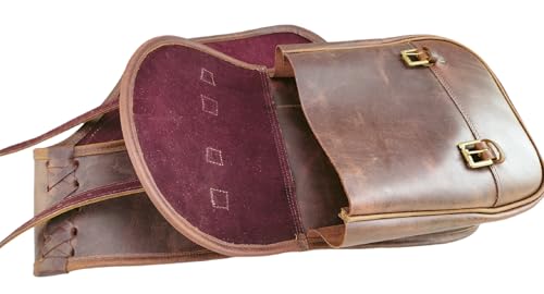 Alforja de cuero occidental para caballo | Ideal para paseos ecuestres, carreras de barriles y equitación | Alforja con correa ajustable (Tamaño: 11 x 11 x 3,5 pulgadas) miniatura 4