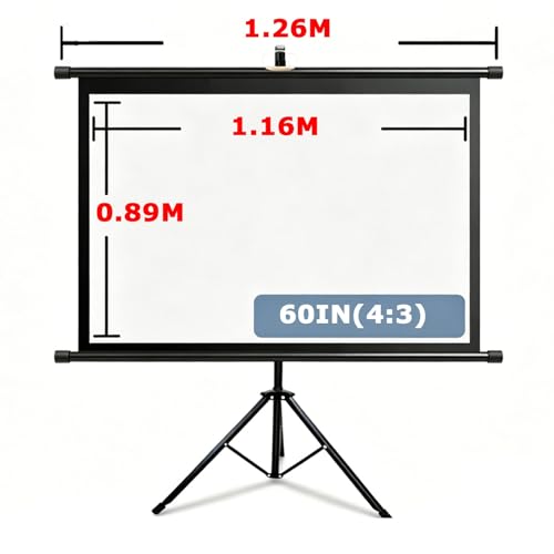 Pantalla retráctil para proyector 60 pulgadas 4:3 miniatura 2